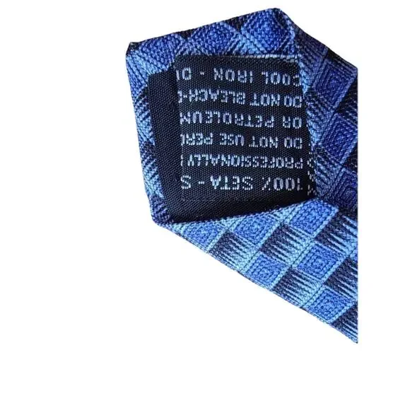 Versace Tie All Logo pattern Men's 100% Silk Blue A001936